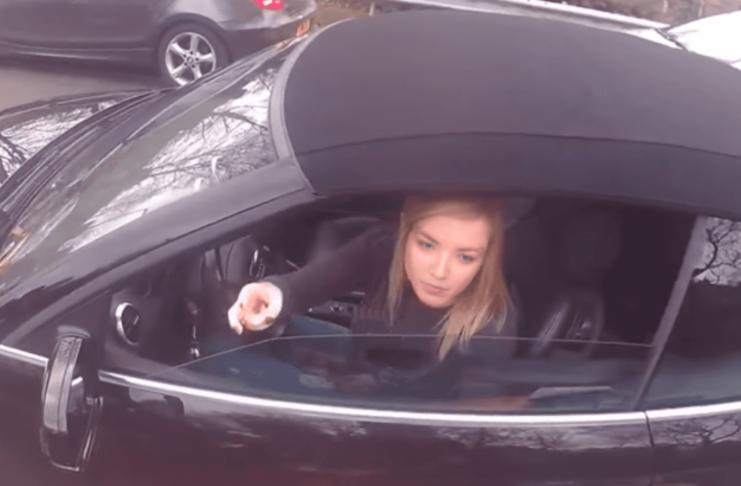 Truck driver gets sweet revenge against the wealthy woman who blocked him on the road!
