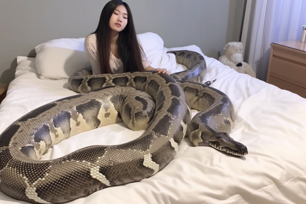 이 여성은 매일 밤 자신의 애완동물인 비단뱀과 함께 안전하게 잘 수 있을 것이라고 생각했습니다. 수의사가 그녀에게 놀라운 진실을 ...