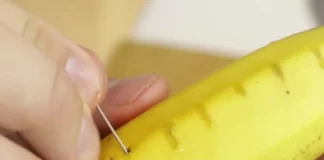 El înțeapă un ac într-o banană și uite ce se întâmplă în continuare! Acest truc este super util!