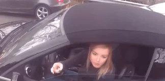 Un șofer de camion se răzbună dulce pe bogătașa care l-a blocat pe șosea